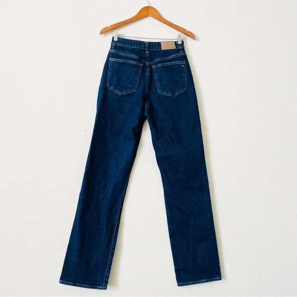 Madewell SIZE 27 TALL CURVY 90s straight high rise jeans in Norman Wash
